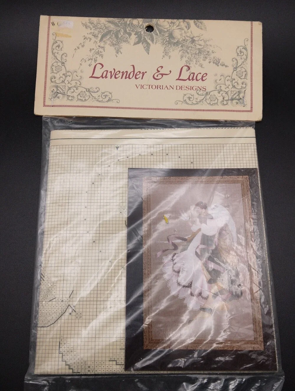 Vintage 1991 Lavendar And Lace Angel Of Grace Cross Stitch Pattern, NIP